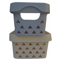 Кошик для зберігання з кришкою №681 (22*17*12 см)